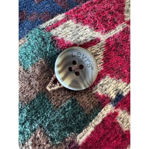 Levi’s Aztec Geometric Fleece Button Cardigan Mens 2XL Brand New - Picture 6 of 9